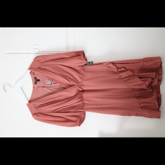 Express Dresses & Skirts - Express Ruffled Wrapped Mauve Dress